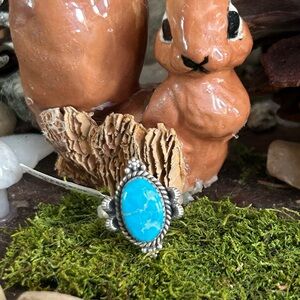 925 Sterling I could stare all day turquoise ring